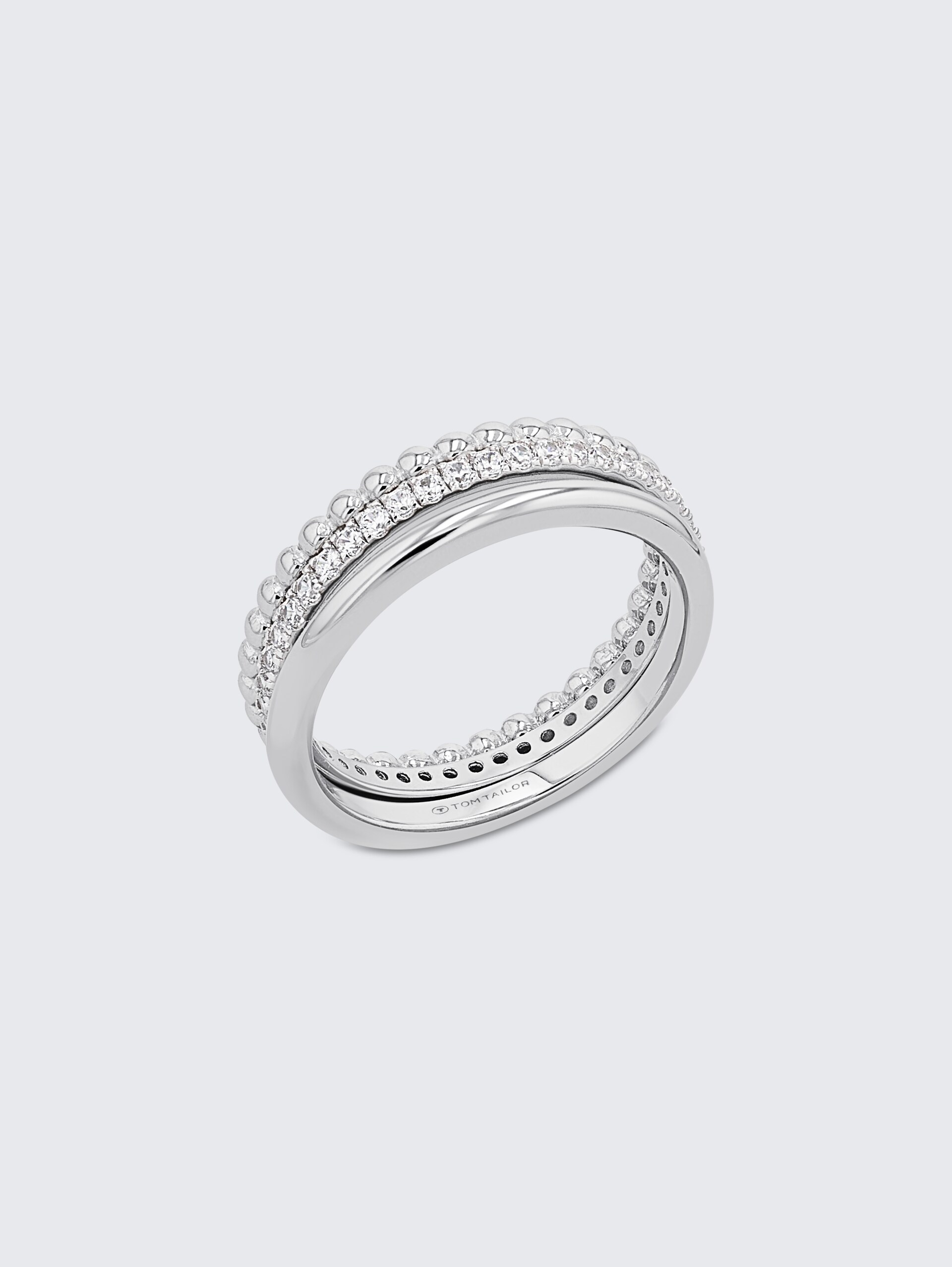 Ring sterling zilver 925 - Steen zirkonia wit - silver