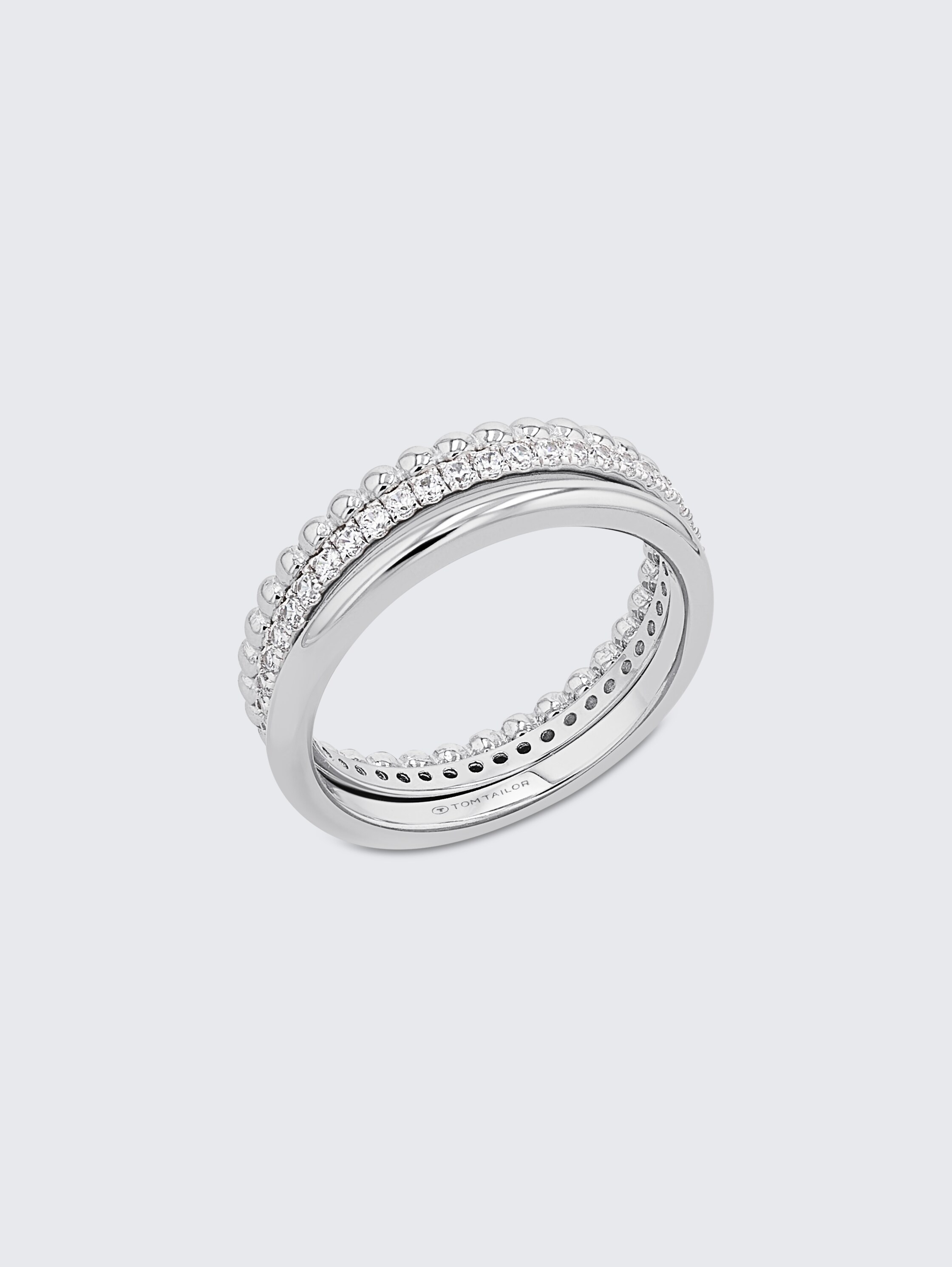 Ring sterling zilver 925 - Steen zirkonia wit - silver - 