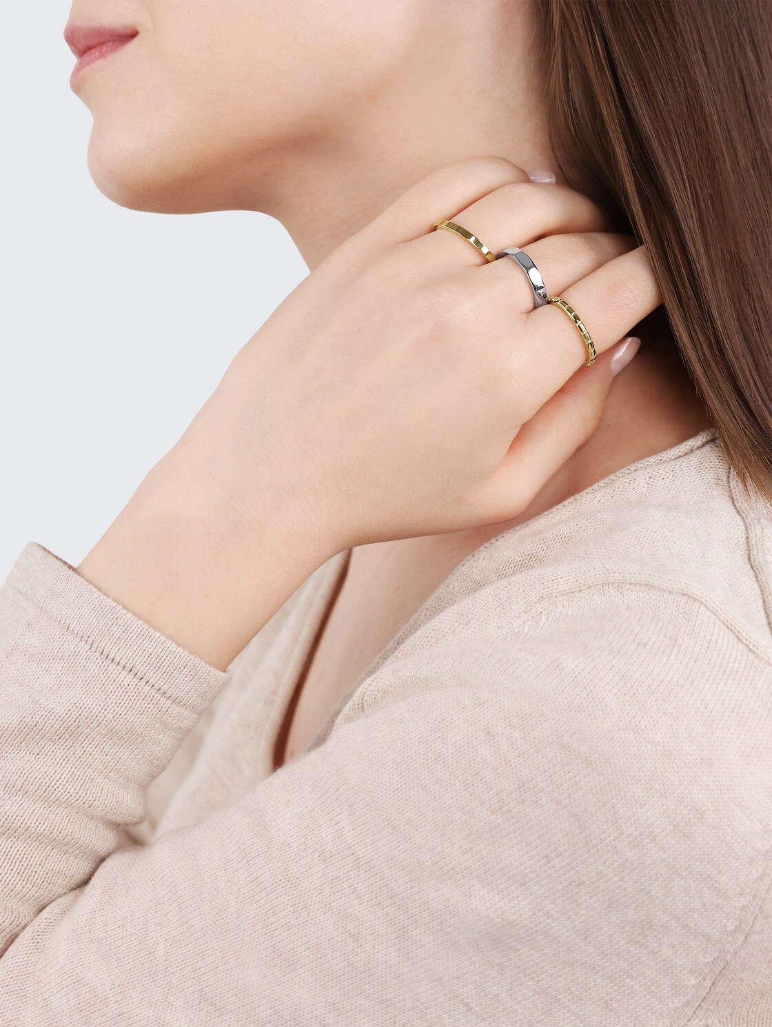 Steckring aus Edelstahl mehrfarbig - multi-color