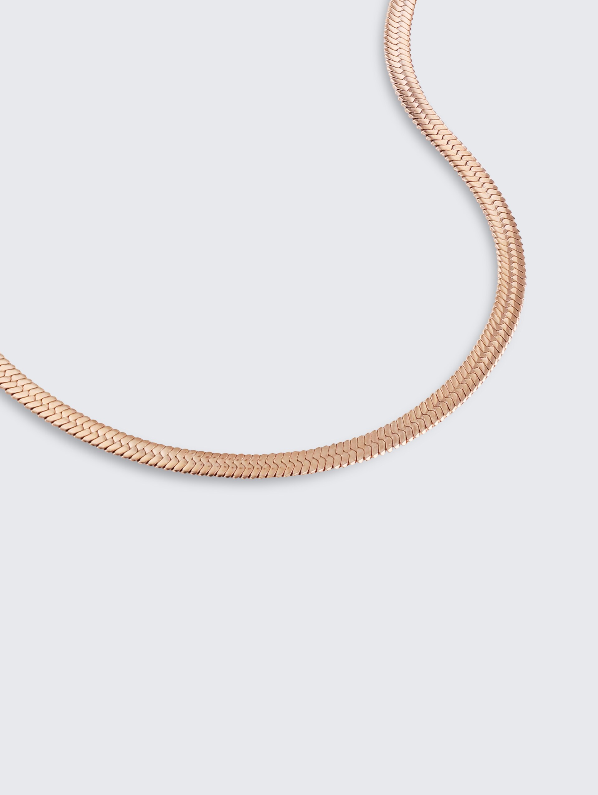Ketting van roségoudkleurig roestvrij staal - rose gold