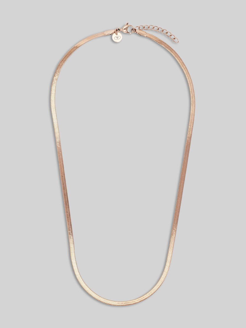 Stainless steel rose gold necklace by Women, rose gold
