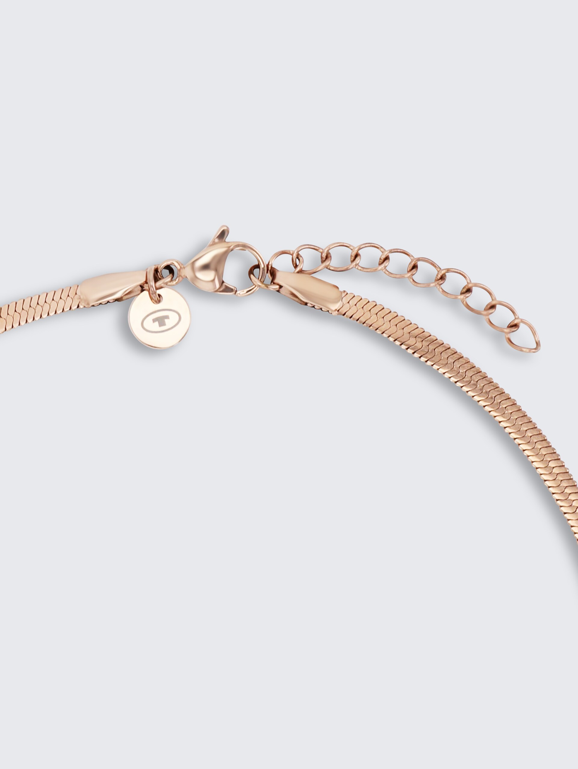Ketting van roségoudkleurig roestvrij staal - rose gold