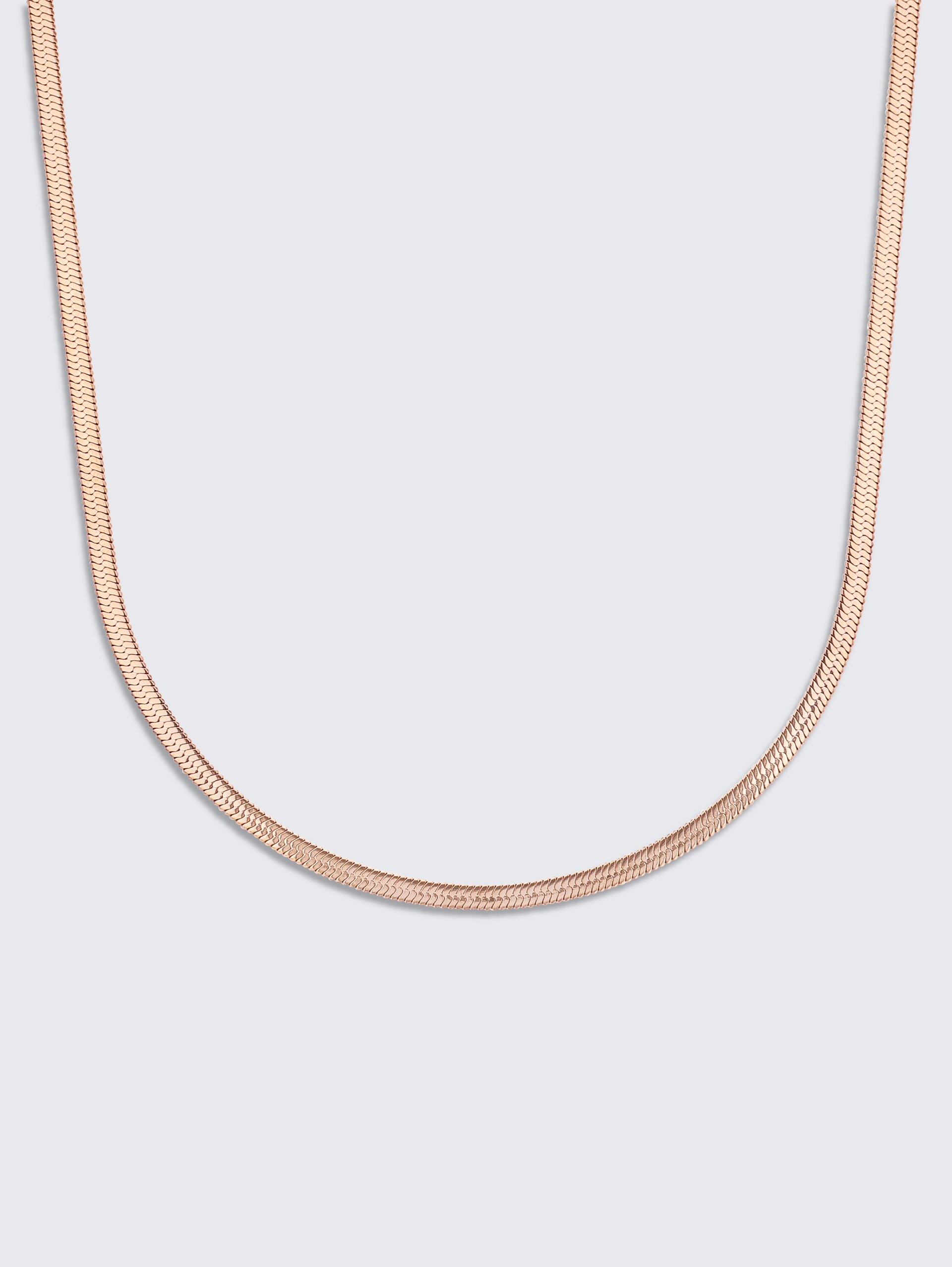 Ketting van roségoudkleurig roestvrij staal - rose gold