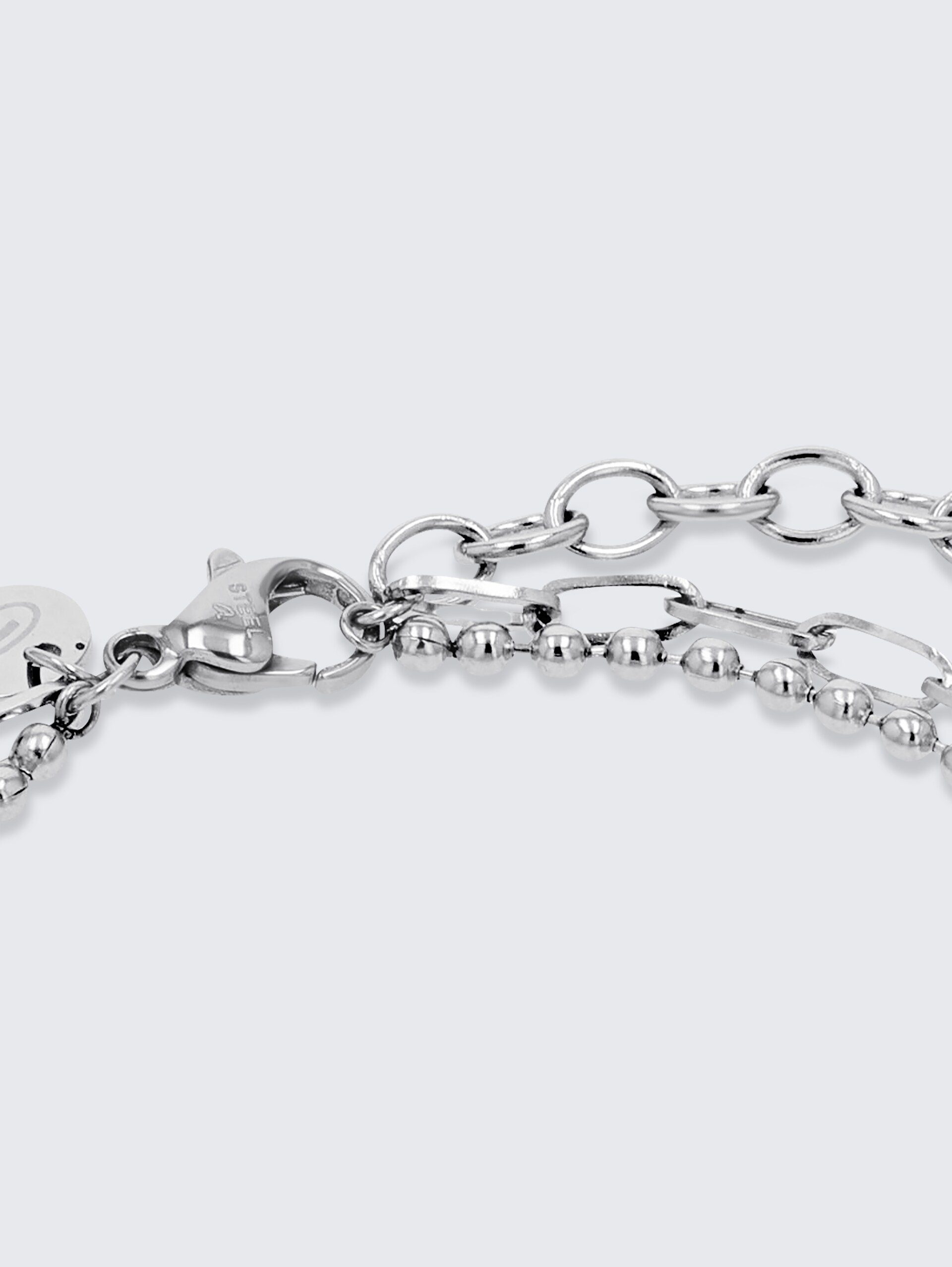 Gliederarmkette aus Edelstahl silber - silver