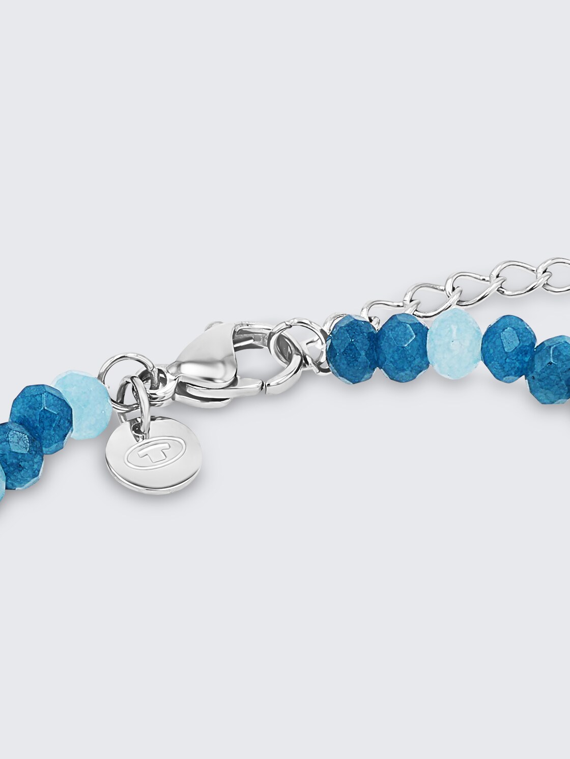 Beads-Armband aus Edelstahl silber versstellbar - silver