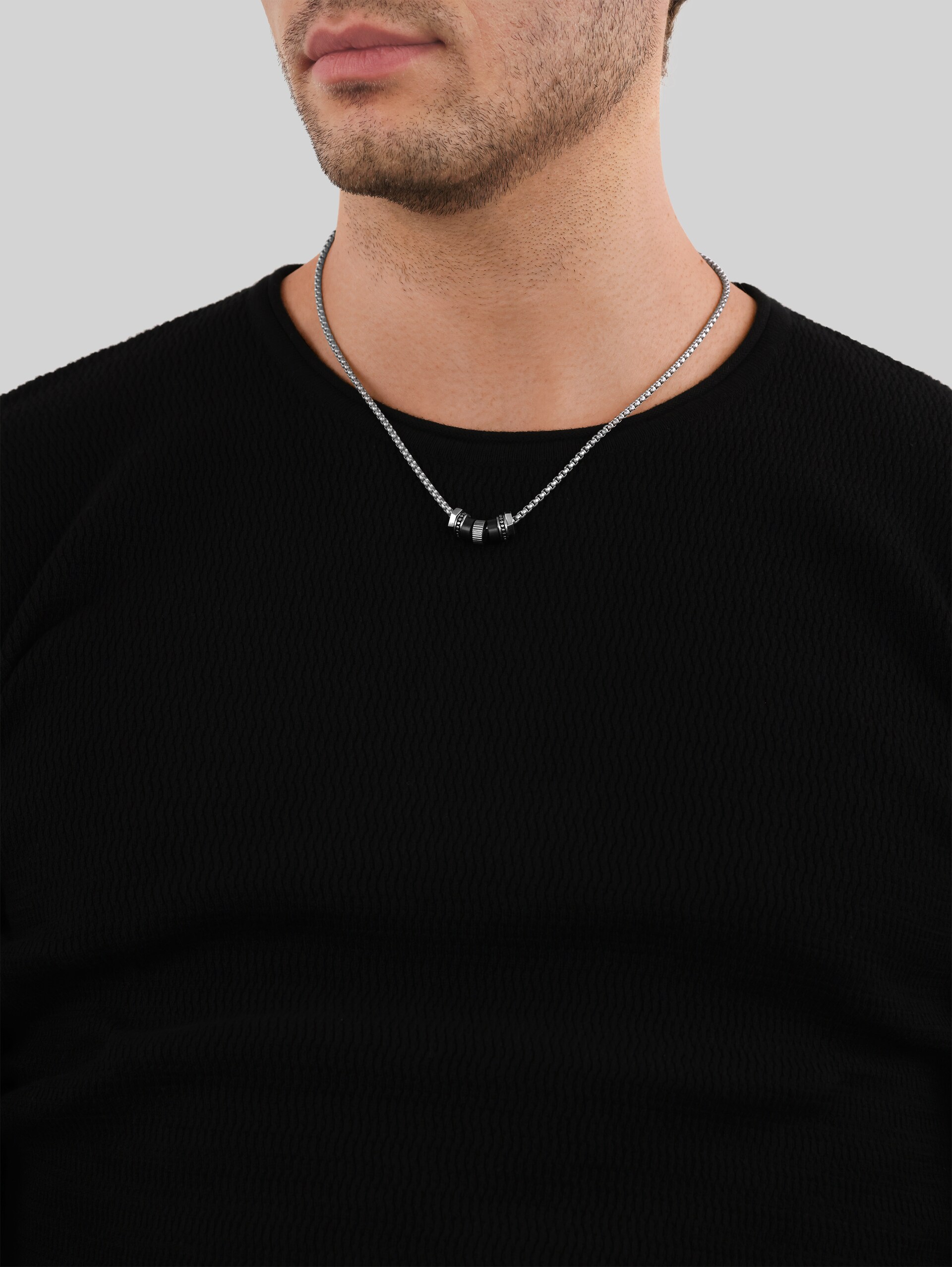 Necklace with pendant made of multicolored stainless steel - multi-color