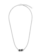Ausgewählt, Halskette mit Anhänger aus Edelstahl mehrfarbig von Tom Tailor, silber