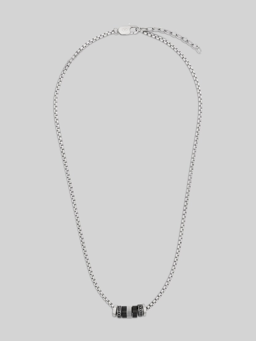 Necklace with pendant made of multicolored stainless steel by Men, multi-color