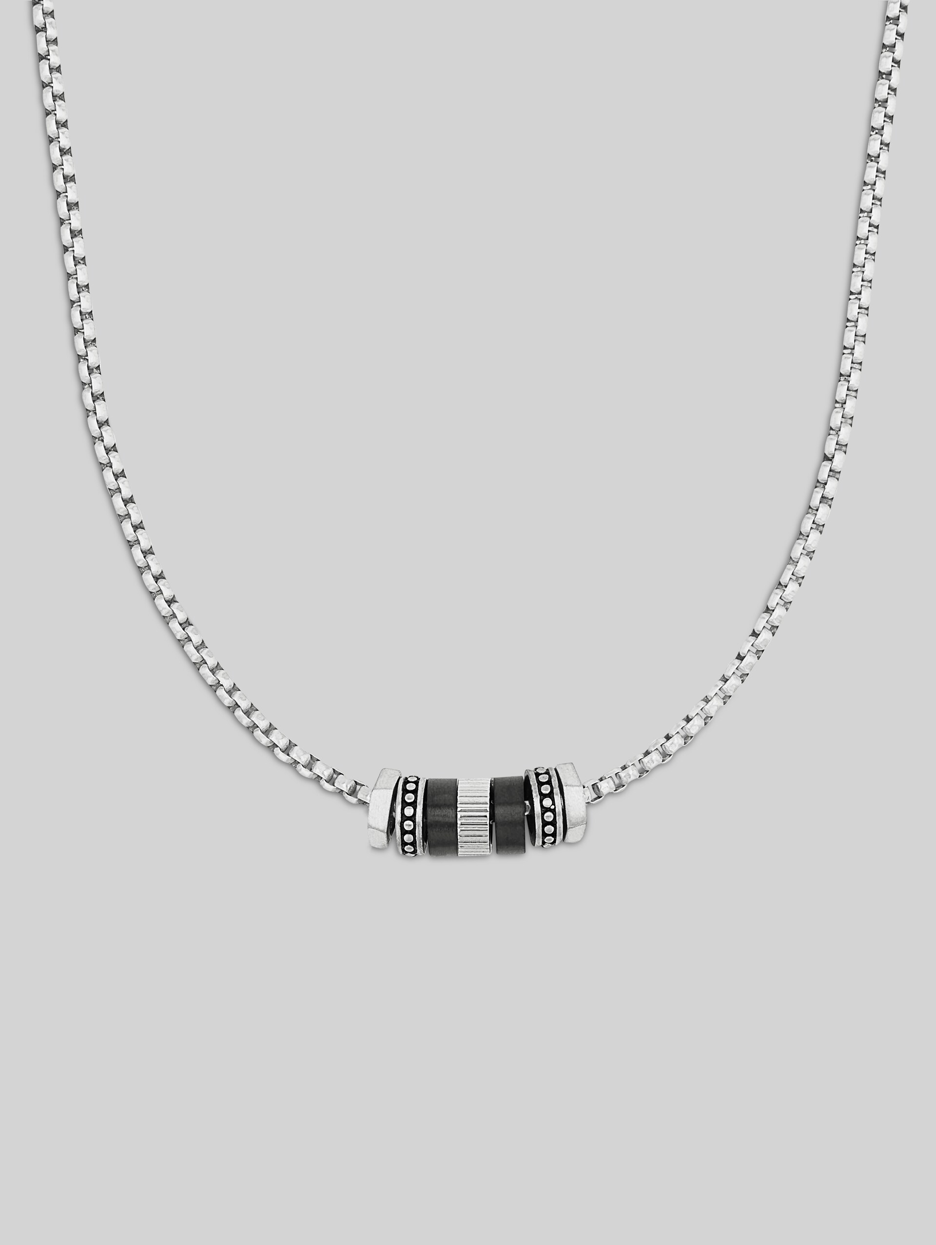 Necklace with pendant made of multicolored stainless steel - multi-color