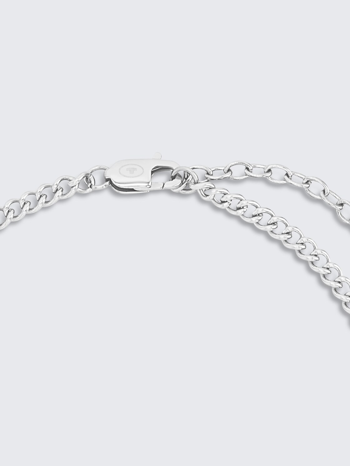 Halskette mit Kreuz Anhänger aus Edelstahl silber - silver