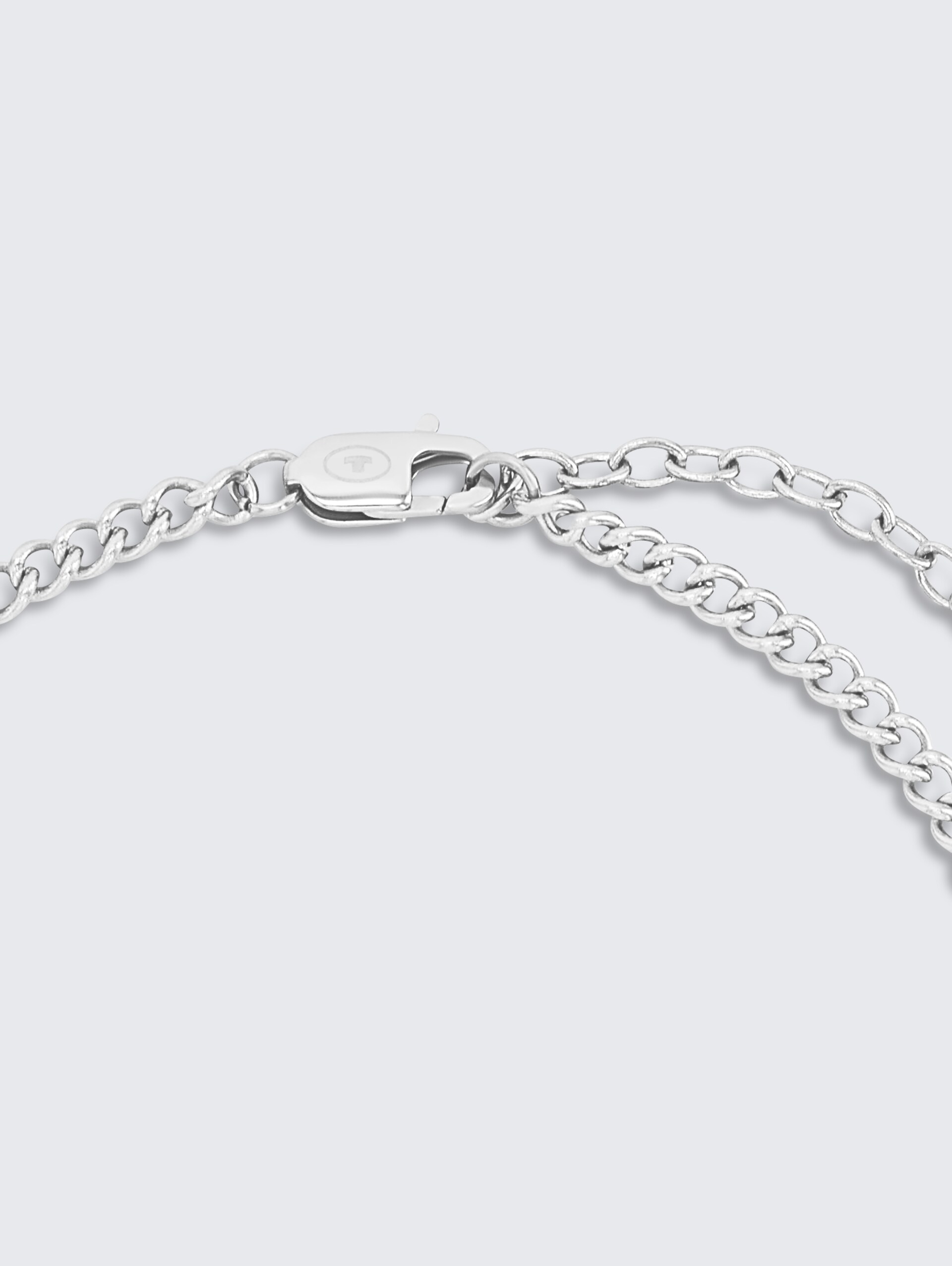 Halskette mit Kreuz Anhänger aus Edelstahl silber - silver