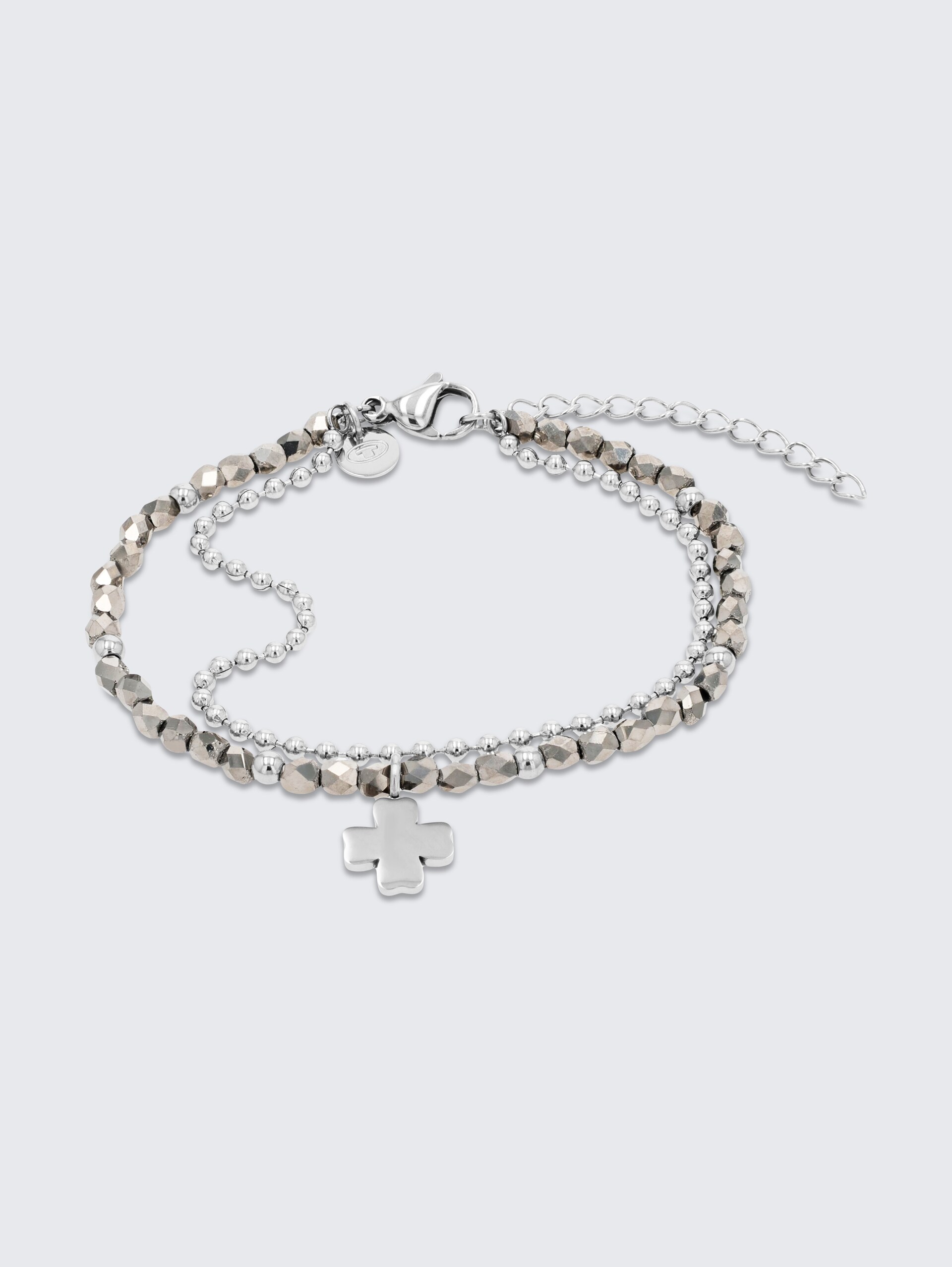 Gliederarmkette aus Edelstahl silber - silver