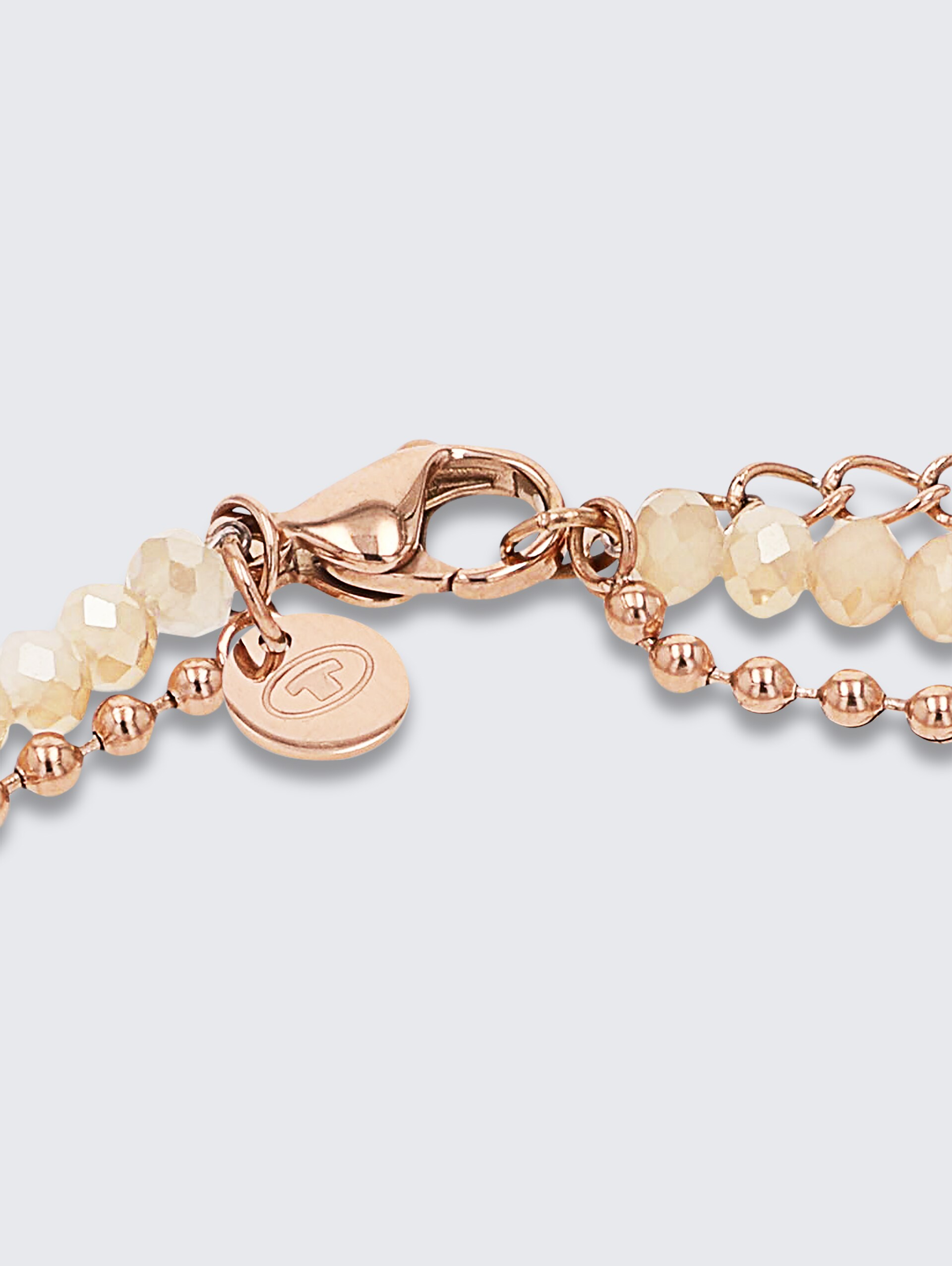 Gliederarmkette Herz aus Edelstahl rosé - rose gold