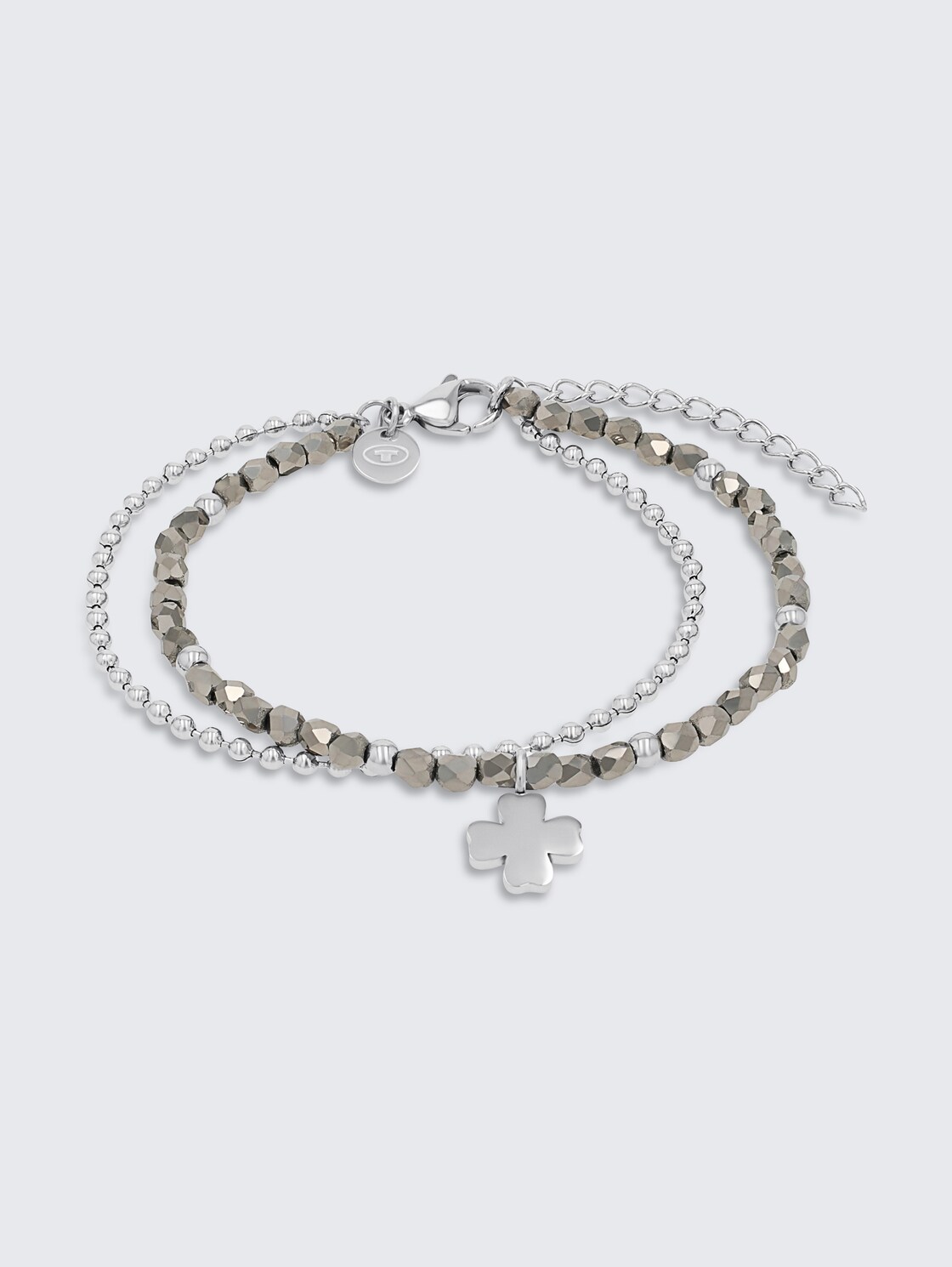 Gliederarmkette Herz aus Edelstahl silber - silver