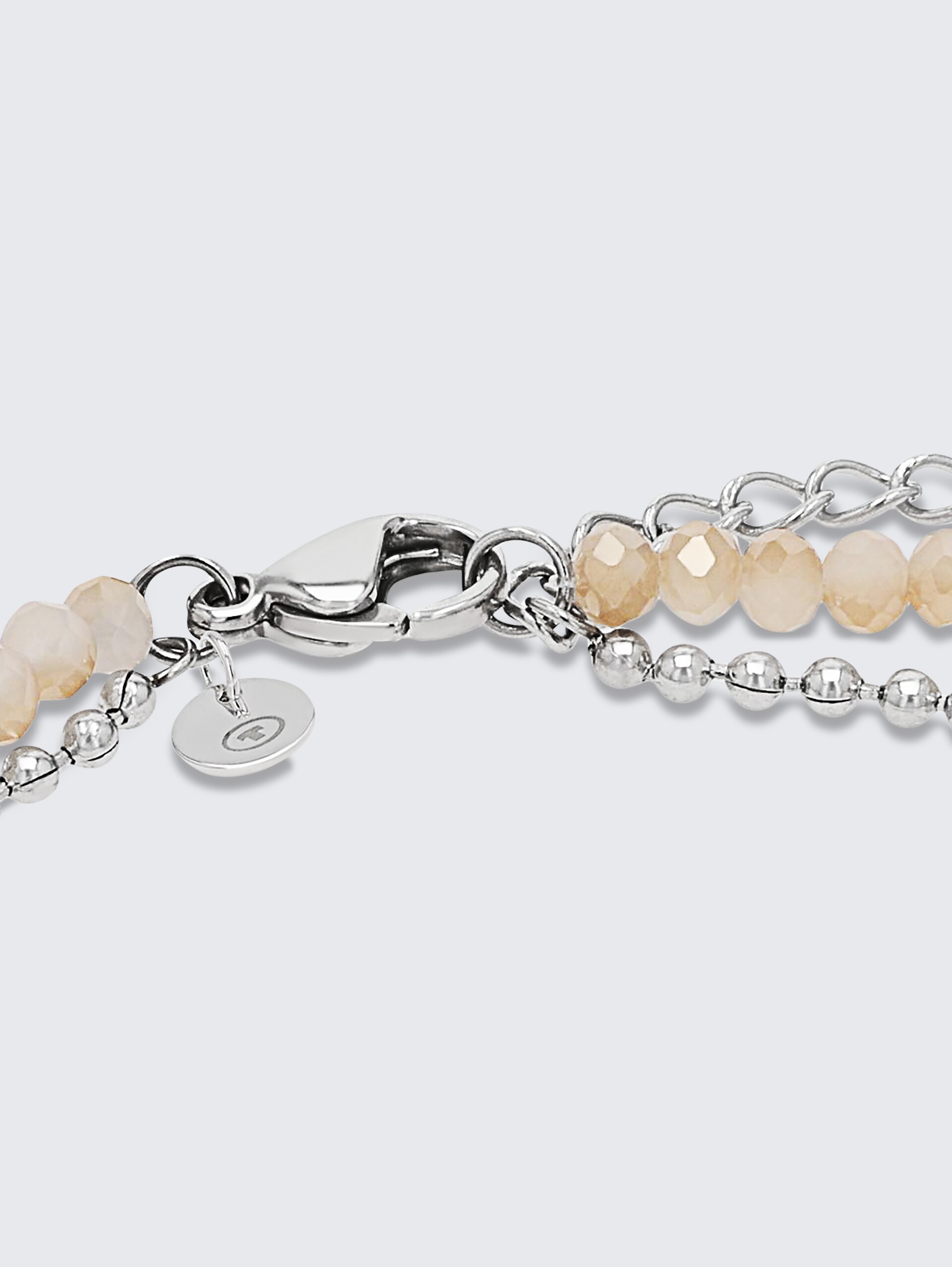 Armband mit Herz Anhänger aus Edelstahl silber - silver