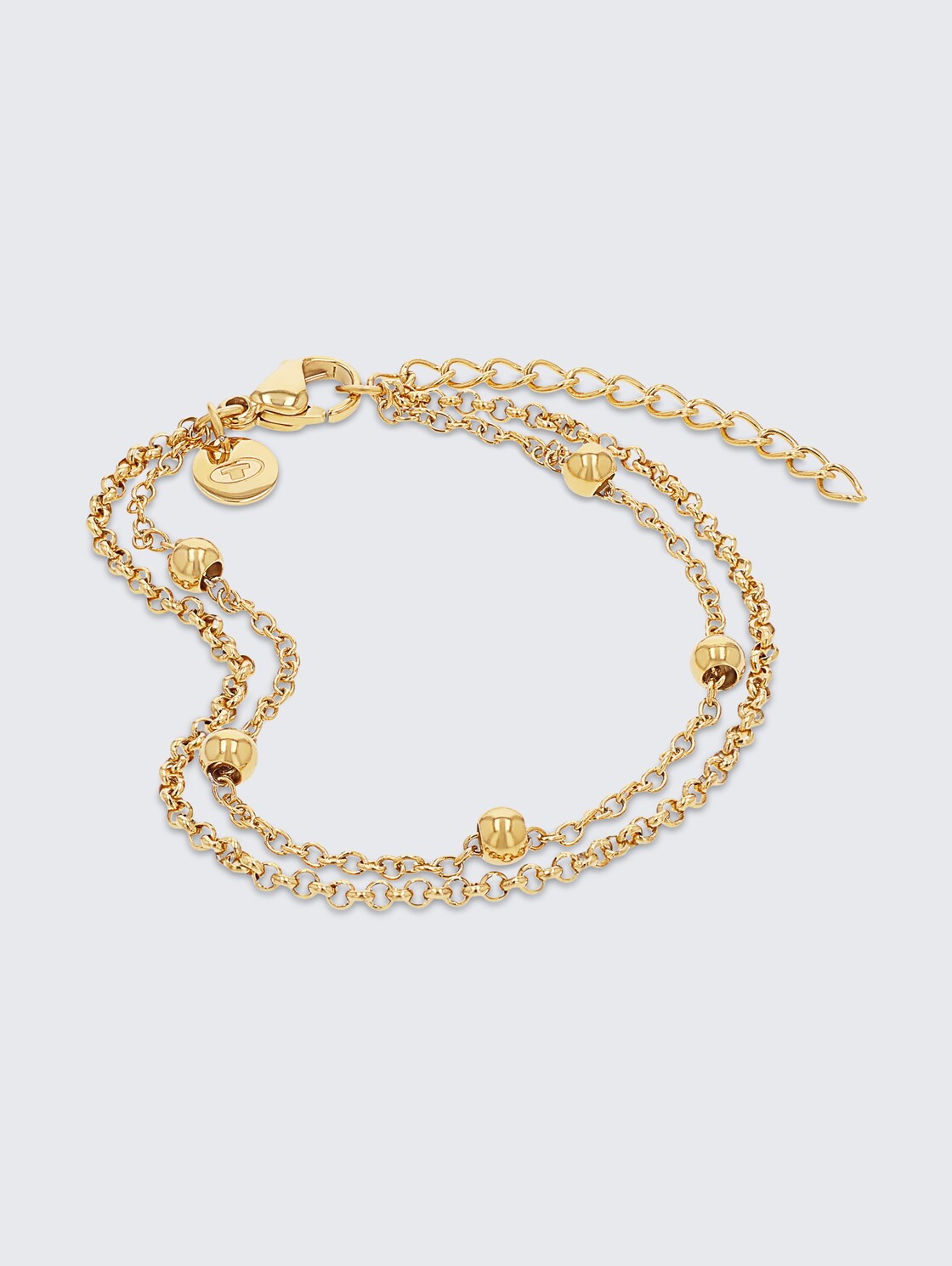 Gliederarmkette aus Edelstahl gold - gold