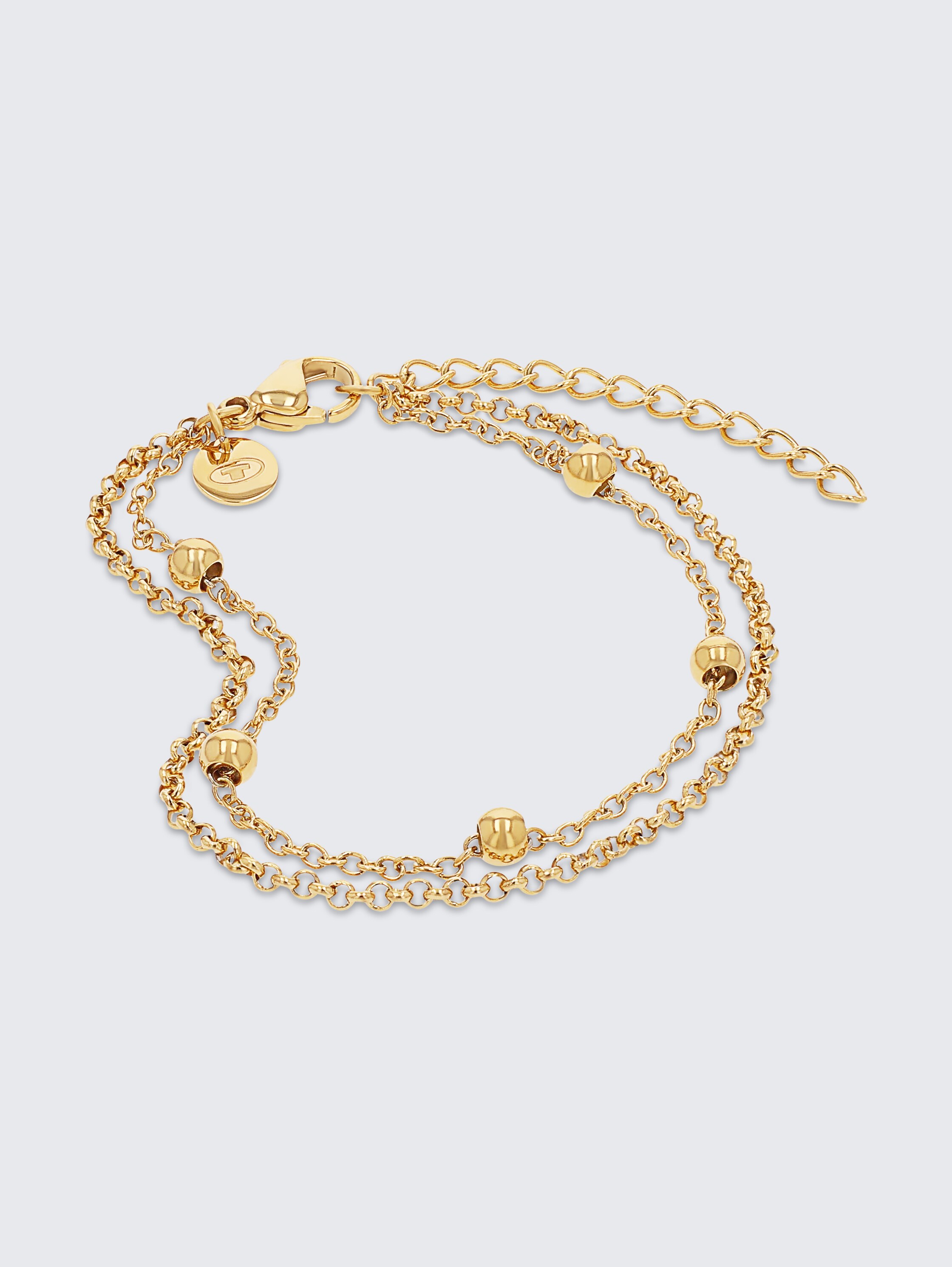 Schakelarmband van roestvrij staal goudkleurig - gold - 