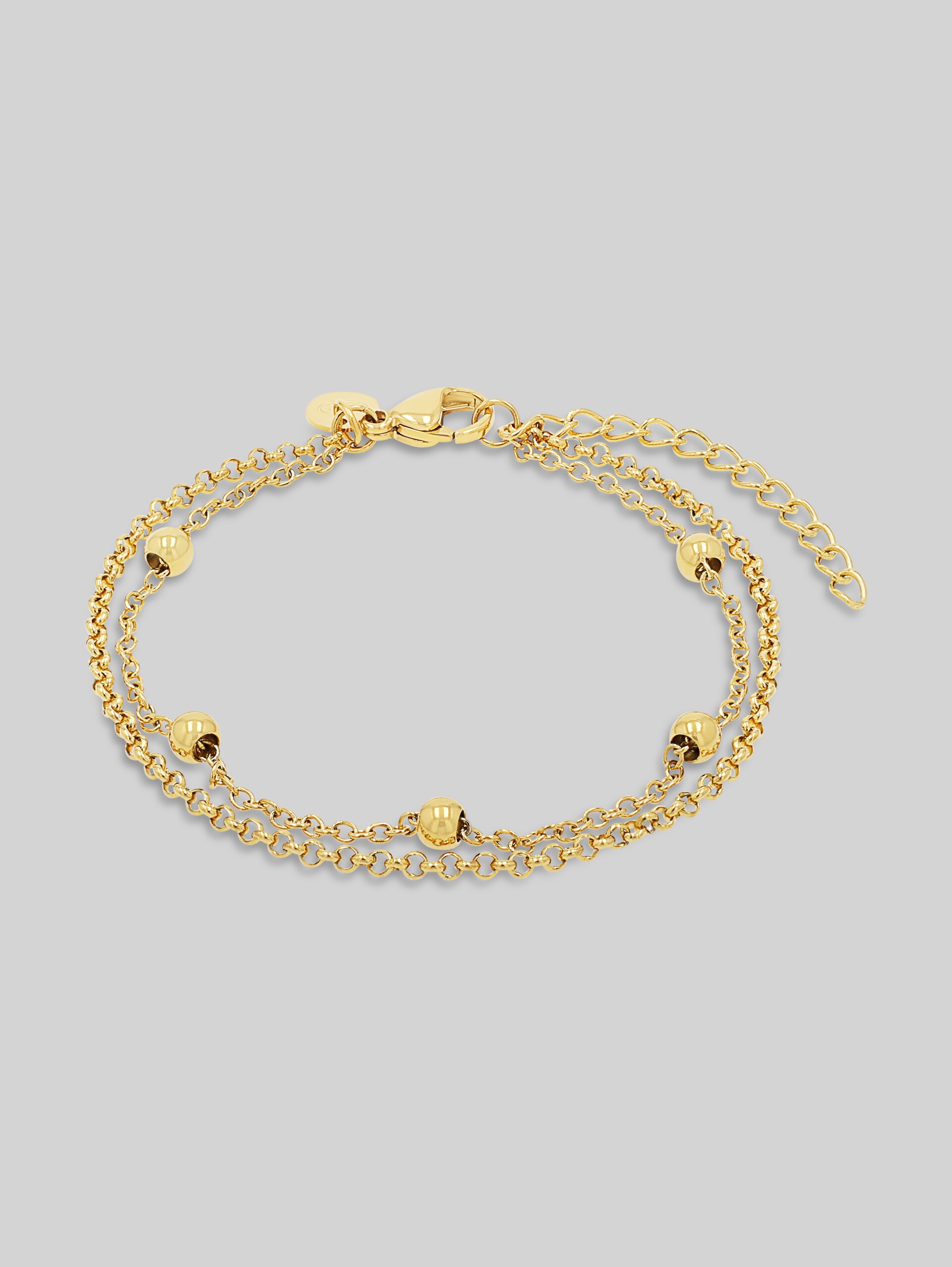 Gliederarmkette aus Edelstahl gold - gold