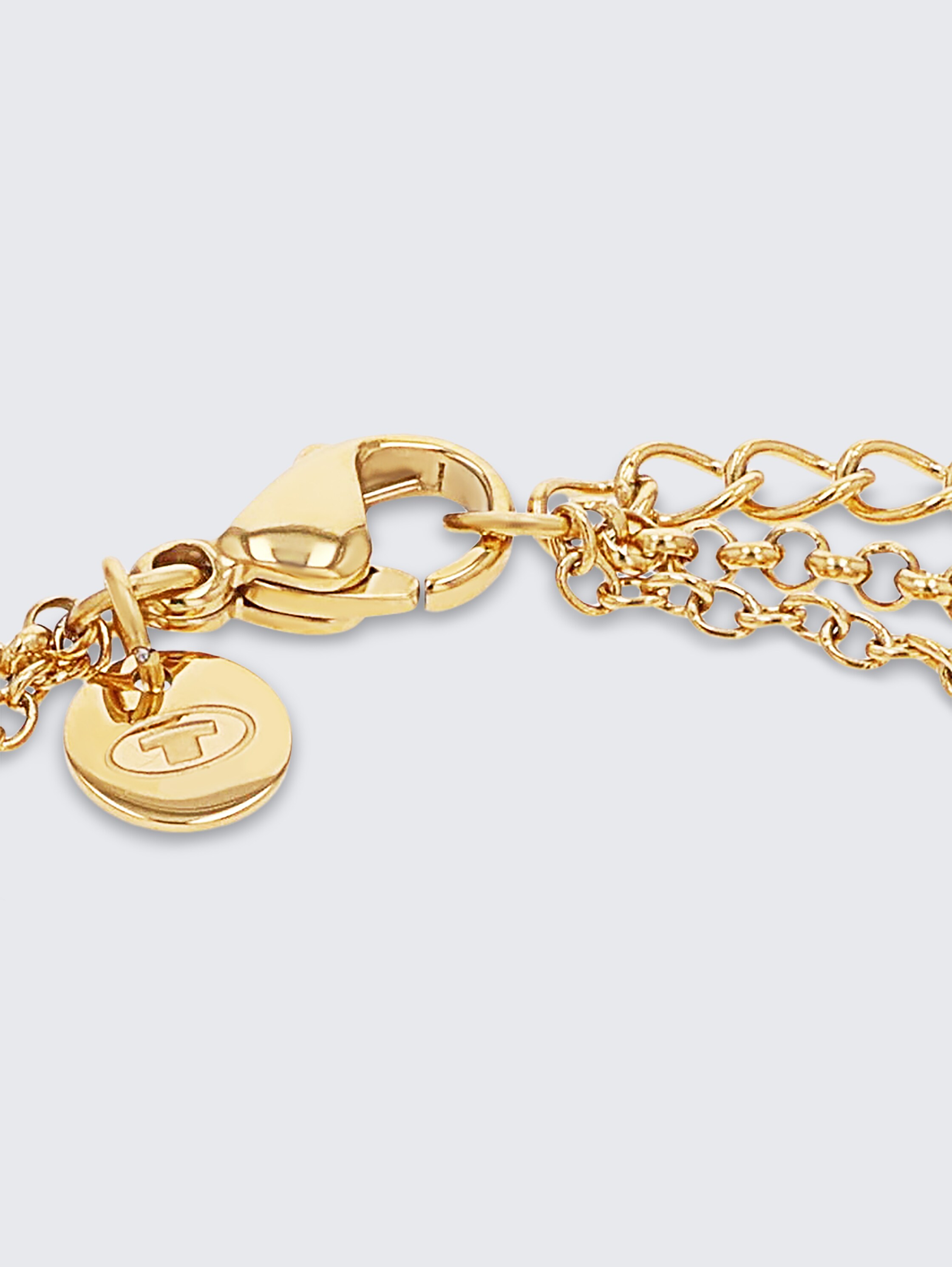 Schakelarmband van roestvrij staal goudkleurig - gold - 