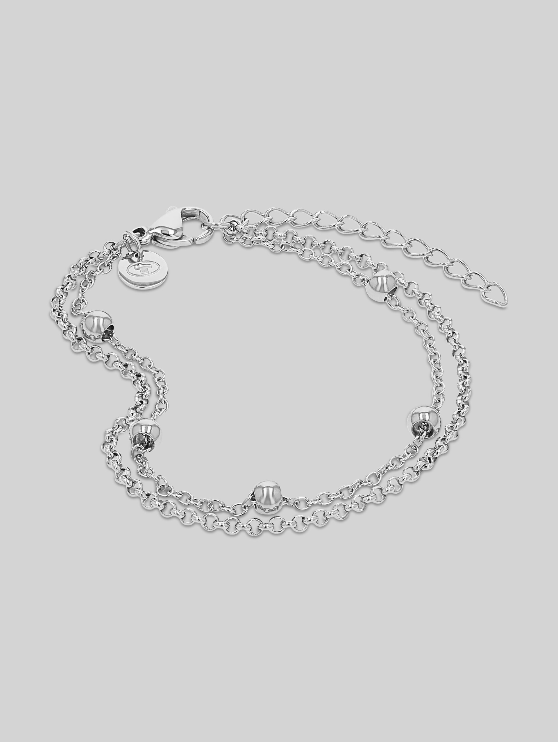 Schakelarmband van roestvrij staal zilver - silver