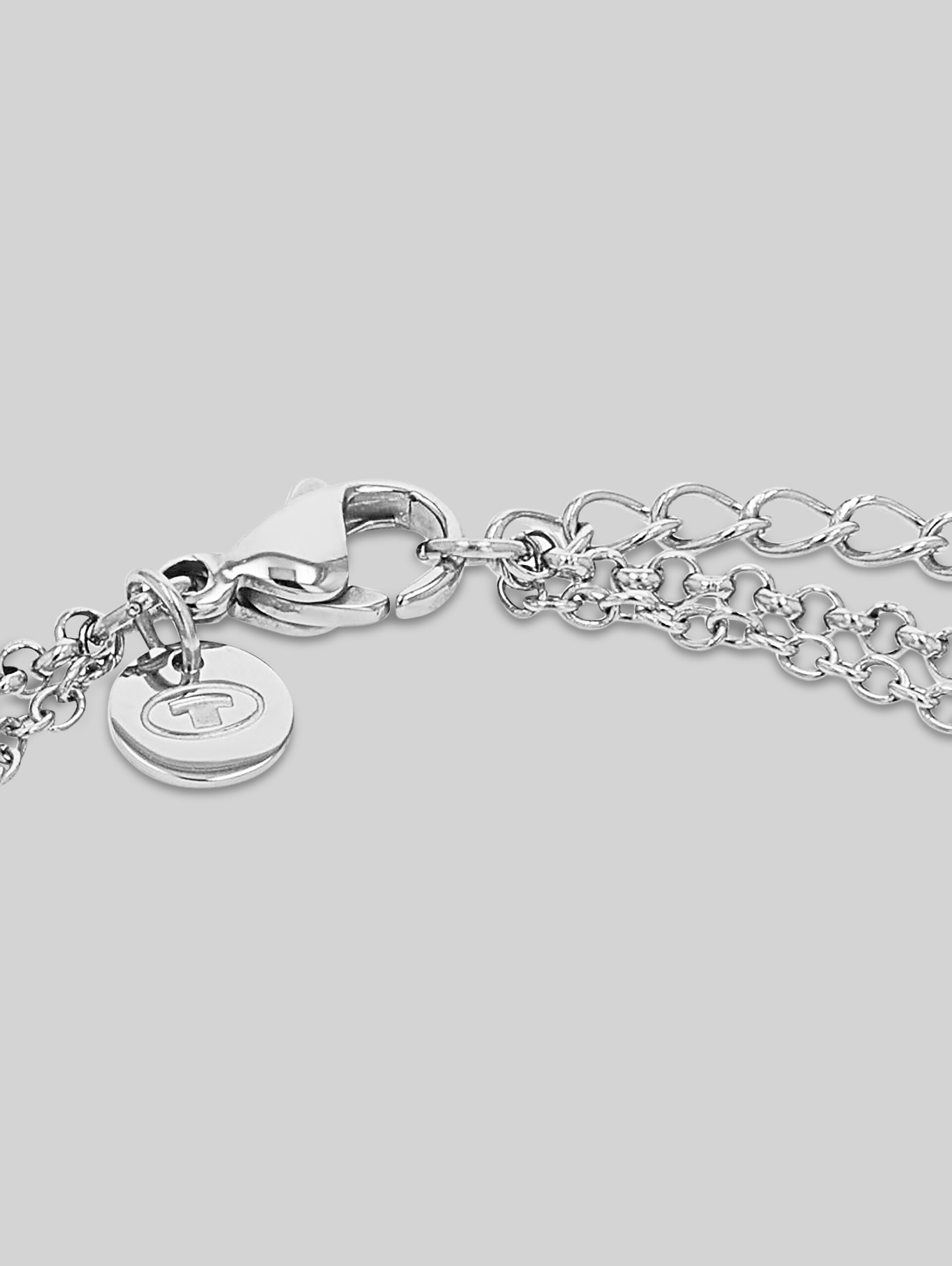 Schakelarmband van roestvrij staal zilver - silver