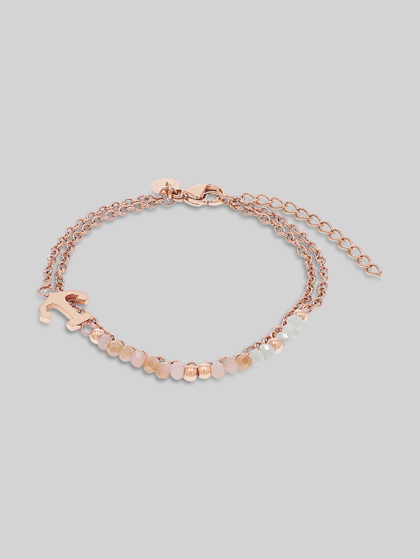 Stainless steel rose gold anchor link bracelet by Women, rose gold