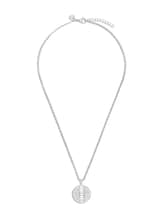 Ausgewählt, Halskette mit Anhänger aus Edelstahl - Stein Preciosa weiß von Tom Tailor, silber
