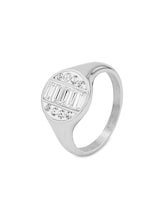 Ausgewählt, Ring aus Edelstahl - Stein Preciosa weiß von Tom Tailor, silber