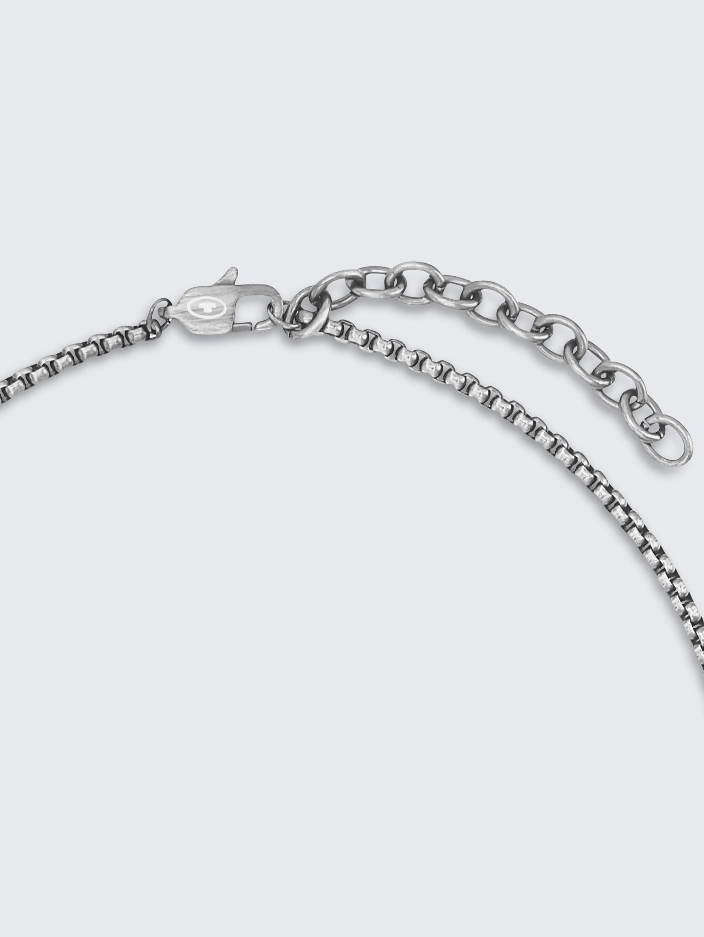 Necklace with compass pendant made of anthracite stainless steel - gun - 