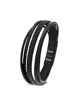 Selected, Link bracelet made of black stainless steel by Tom Tailor, black