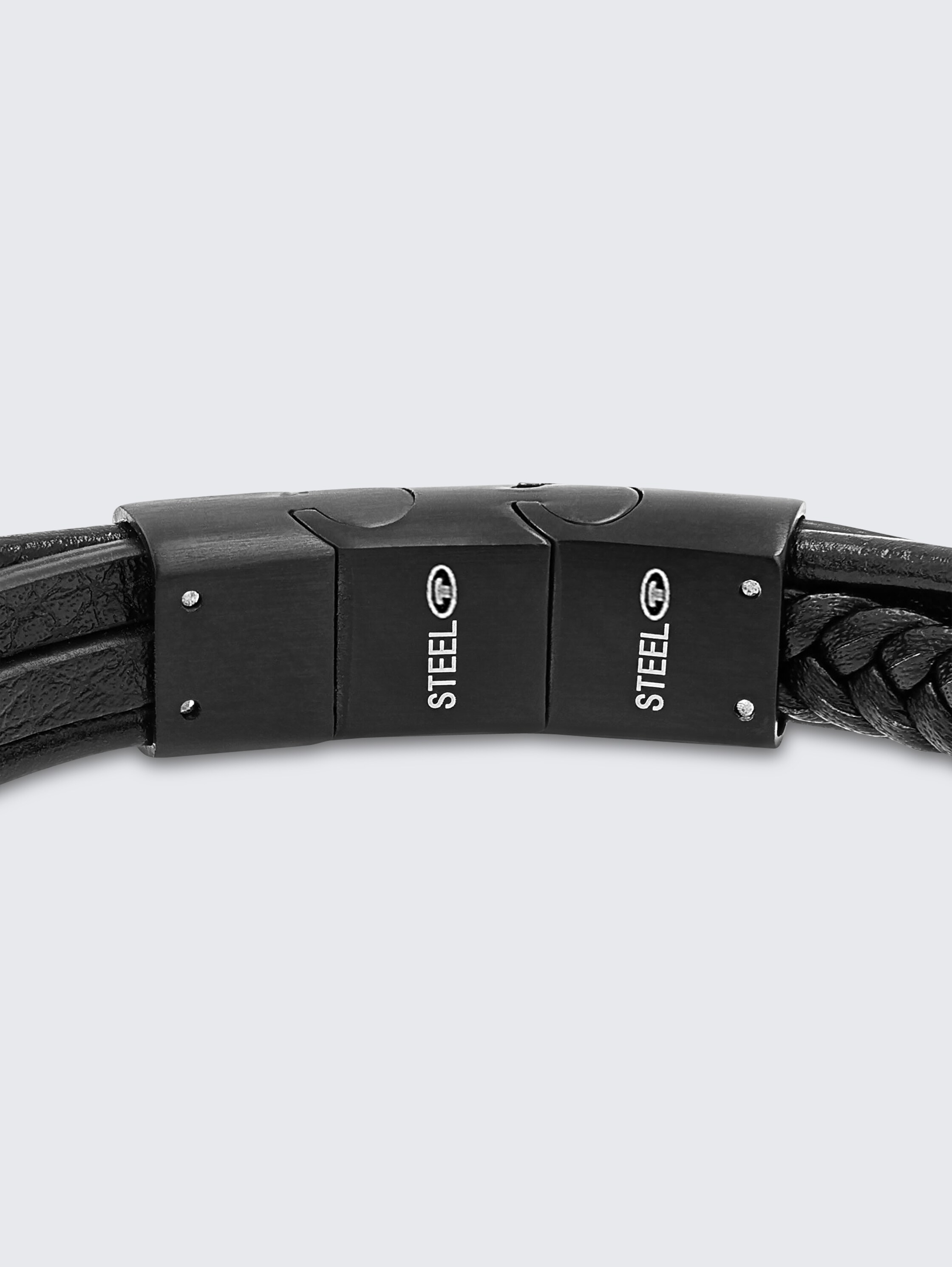 Gliederarmkette aus Edelstahl schwarz - black_1 - 