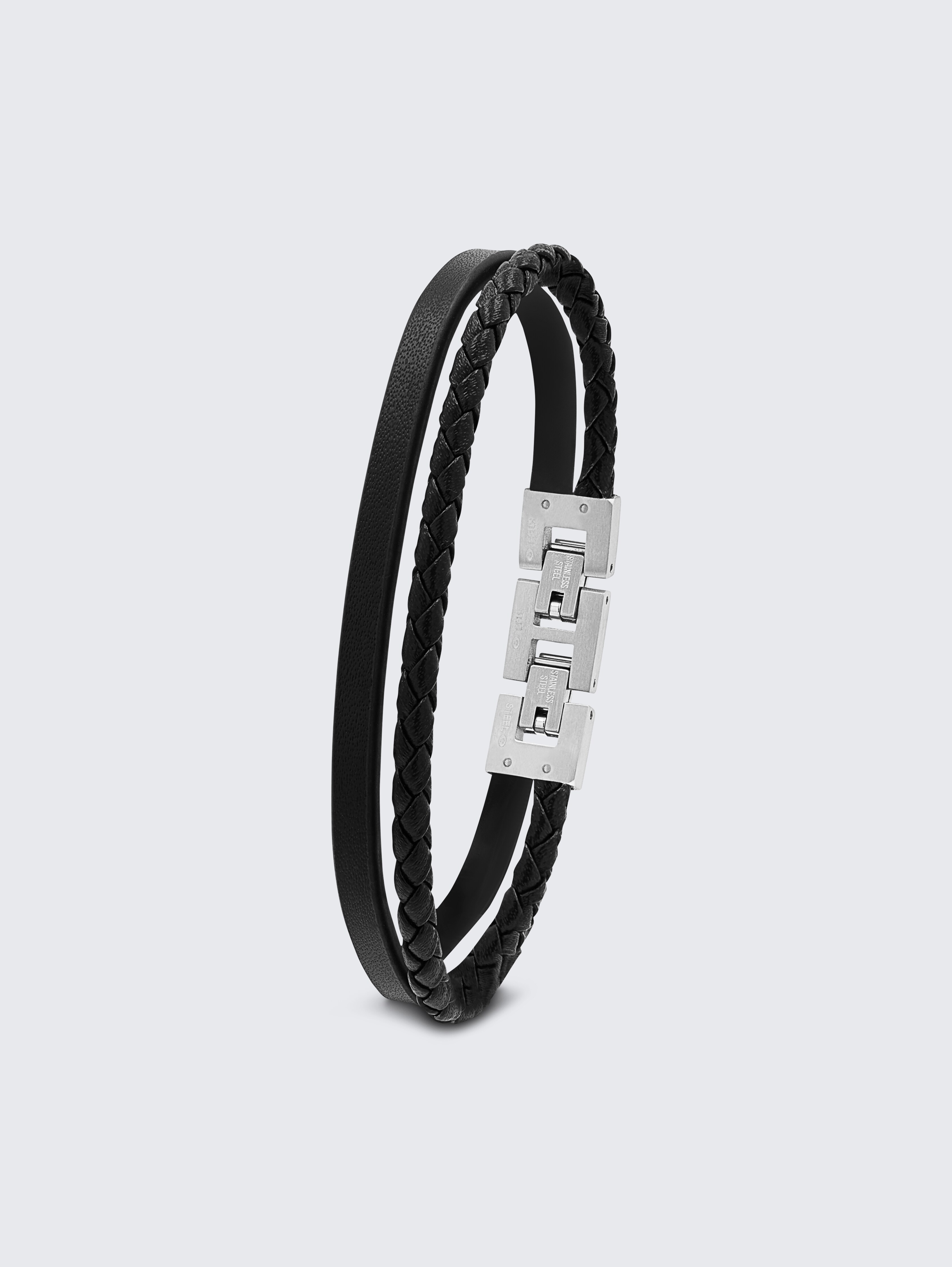 Gliederarmkette aus Edelstahl silber von Men, silver