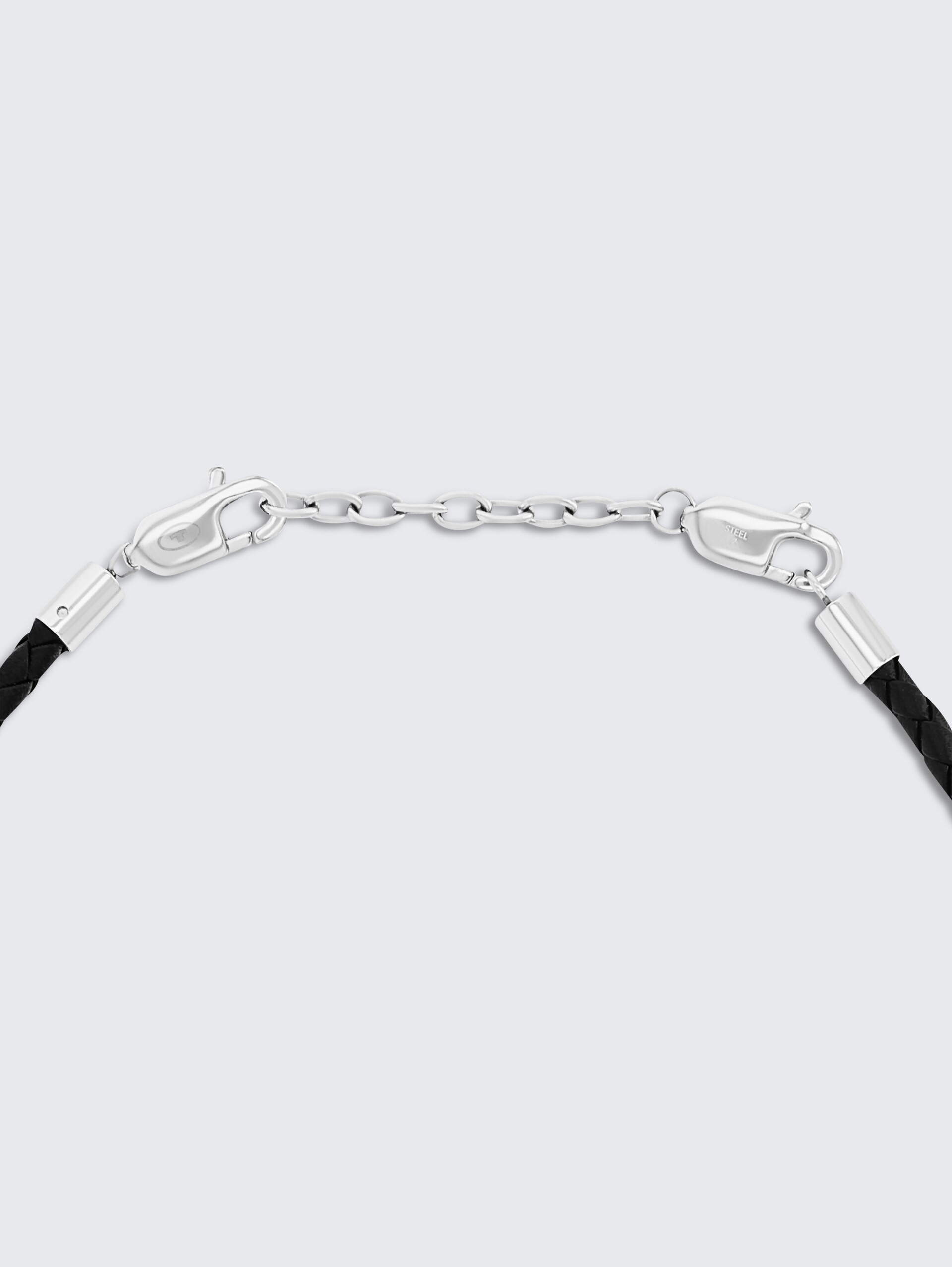 Halskette mit Kreuz Anhänger aus Edelstahl silber - silver