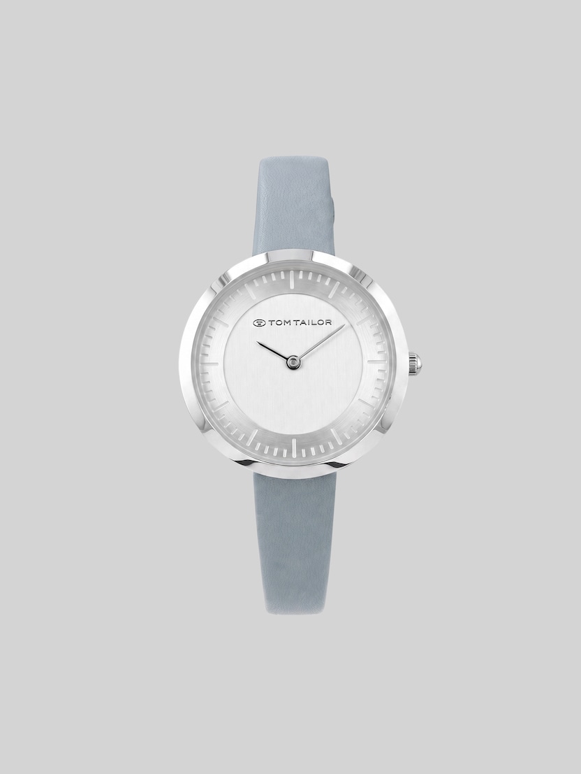 Wristwatch with leather strap – alloy/stainless steel by Women, gold