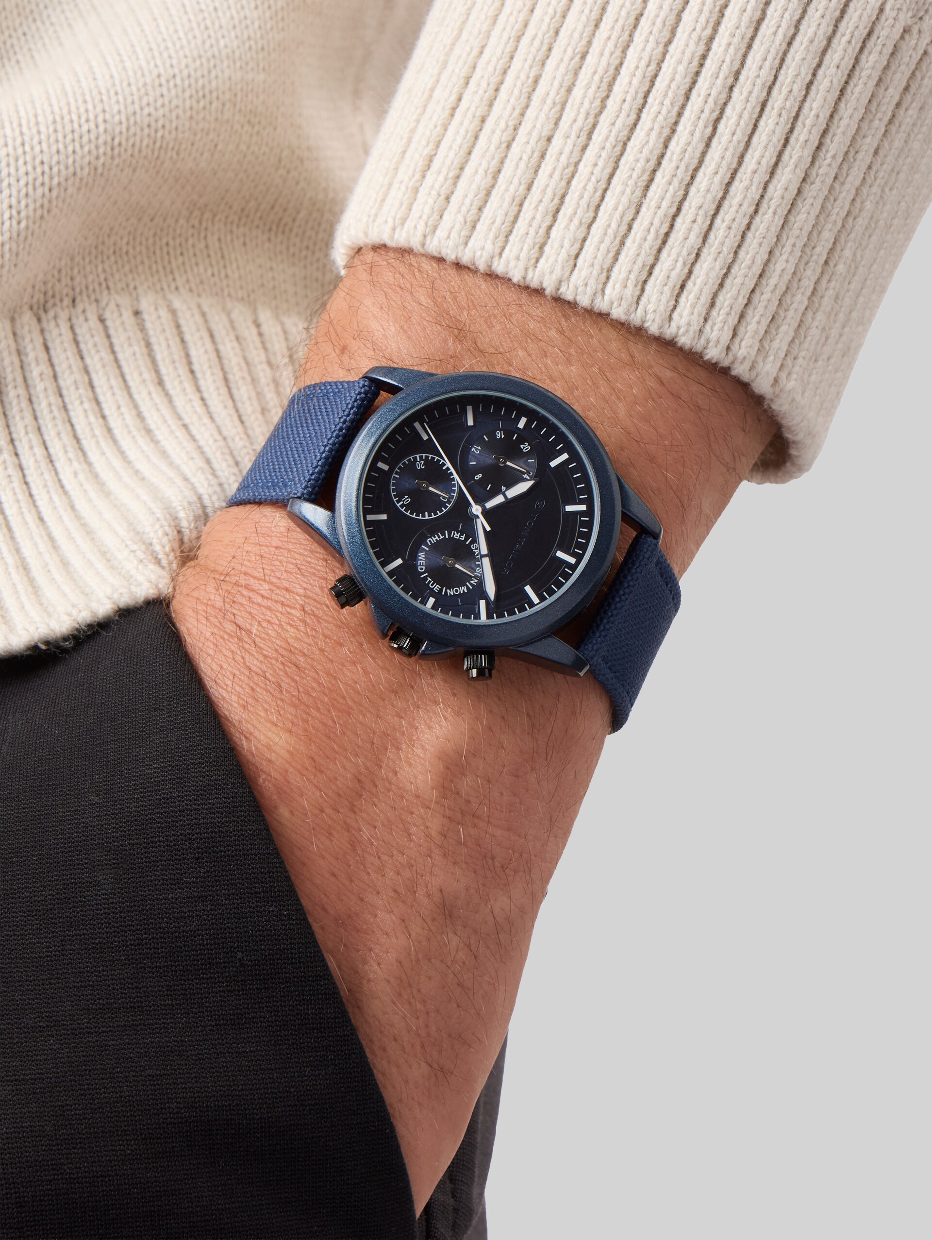 Armbanduhr Chronograph marineblau - gun