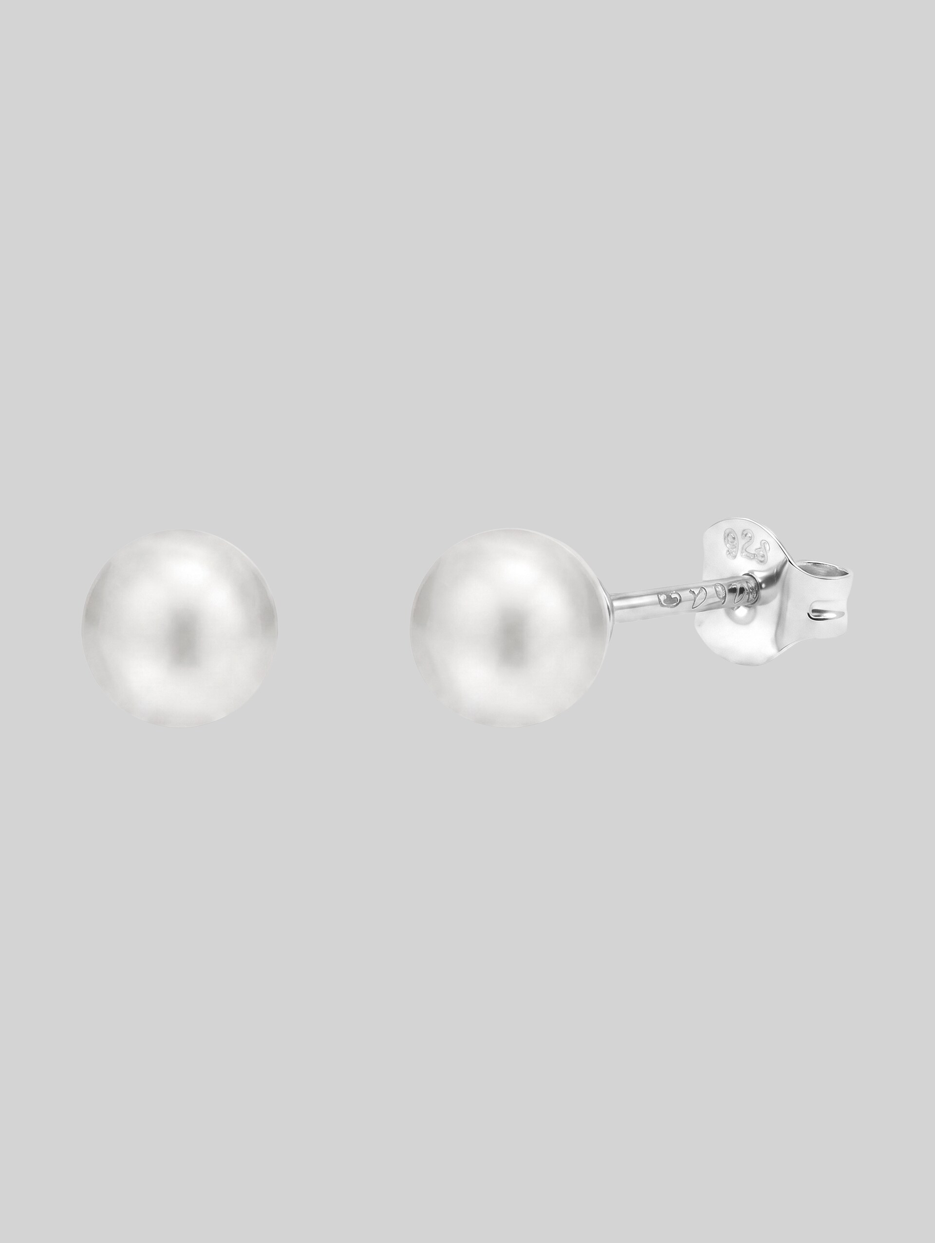 Perlen-Ohrstecker - Silber 925 - silver
