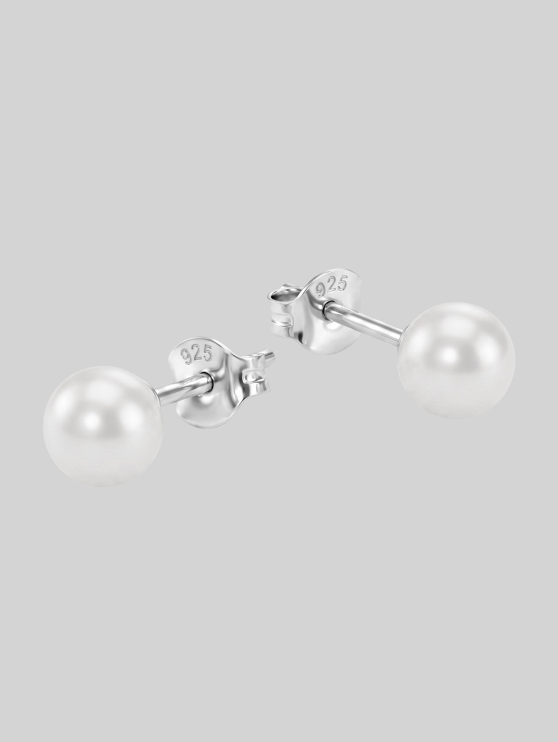 Perlen-Ohrstecker - Silber 925 - silver