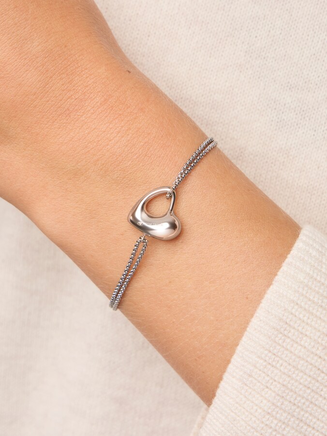 Venetiaanse armband met hartvormige hanger door Women, silver