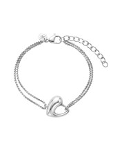 Ausgewählt, Venezianer-Armband mit Herz-Anhänger von Tom Tailor, silber