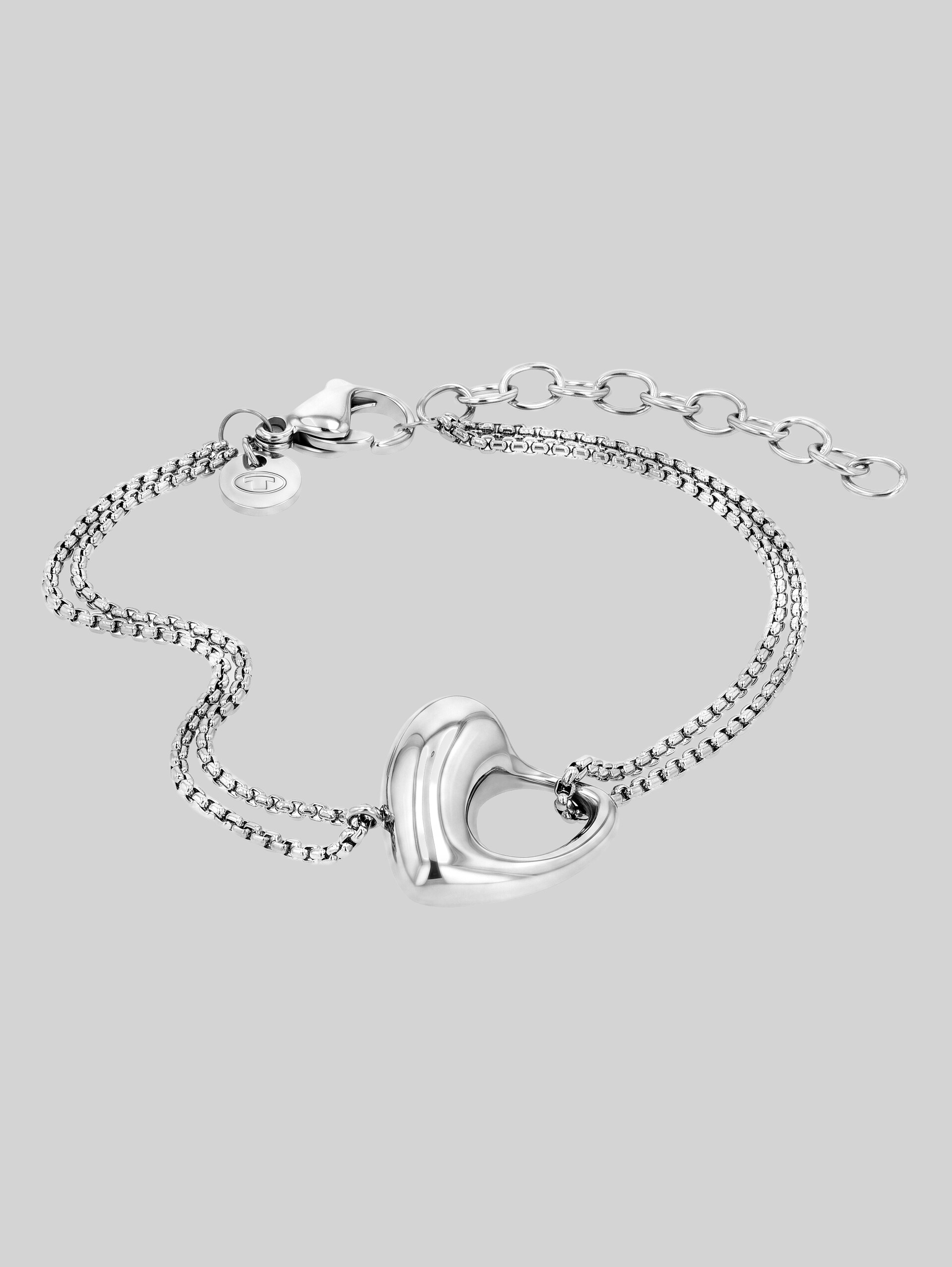 Venezianer-Armband mit Herz-Anhänger - silver