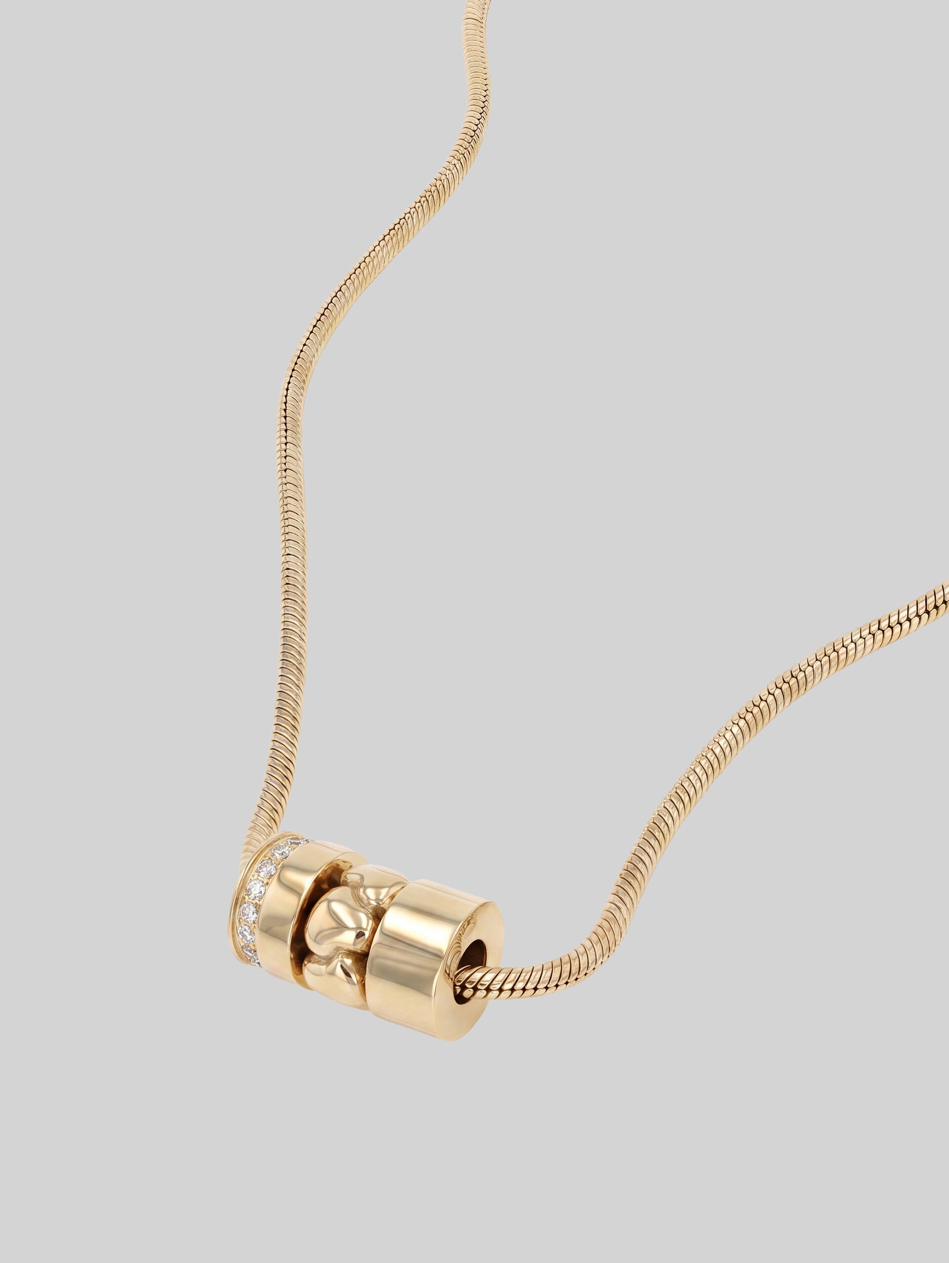 Halskette mit Anhänger - Edelstahl gold - gold