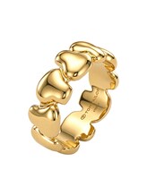 Ausgewählt, Ring mit Herzen - Edelstahl gold von Tom Tailor, gold