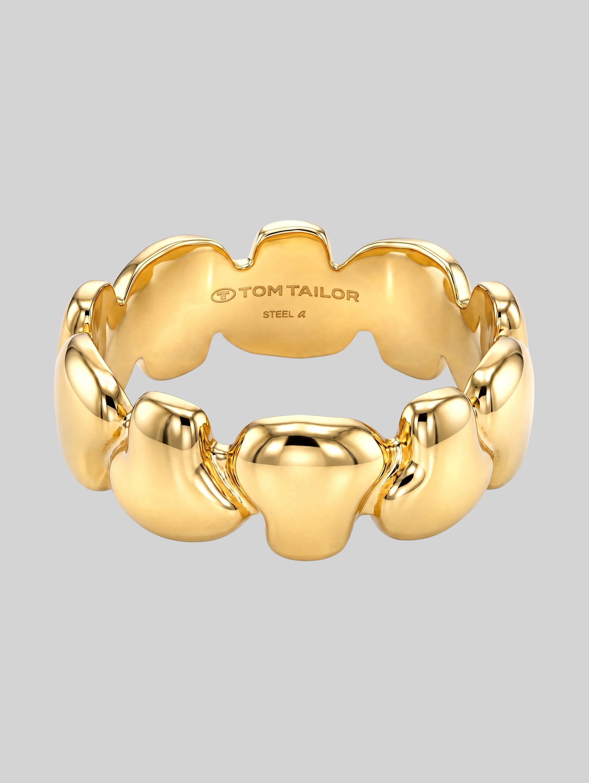 Ring mit Herzen - Edelstahl gold - gold